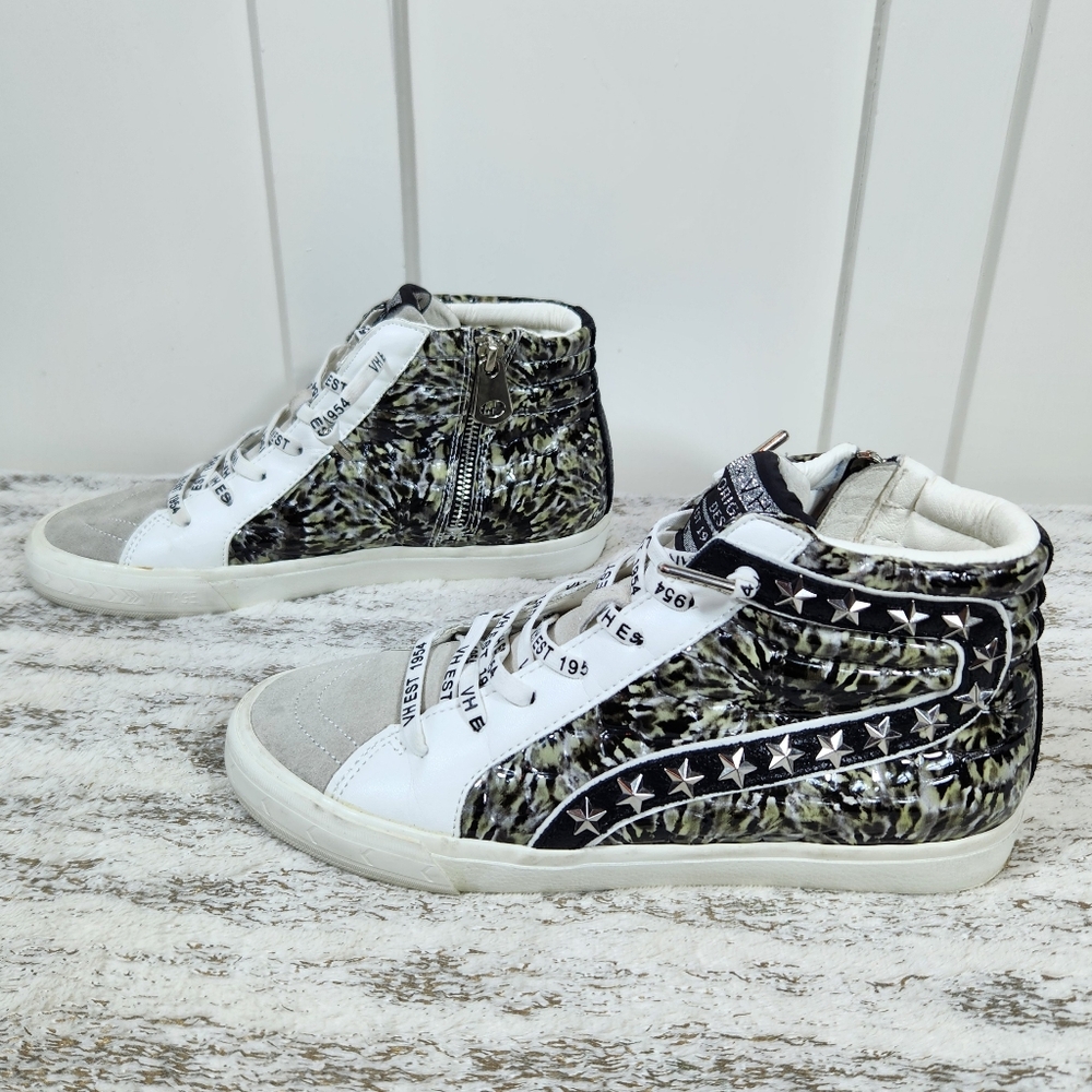 Vintage Havana "Juniper" High Top Star Stud Snake Print Sneaker | Women's Size 9 - Picture 6 of 12